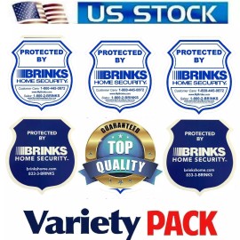 ADT BRINKS Home Security Stickers For Glass Windows Doors Brinks Alarm System Waterproof