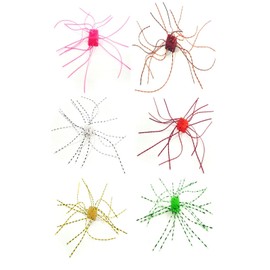 La kukuna Cube Soft Lures Bass Fishing Soft Lures Rubber Worm Dice Worm 6 Colors x 3 Pieces Total 18 Pieces (M)
