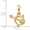 IceCarats 14K Solid Yellow Gold Bow Arrow Necklace Chain Pendant