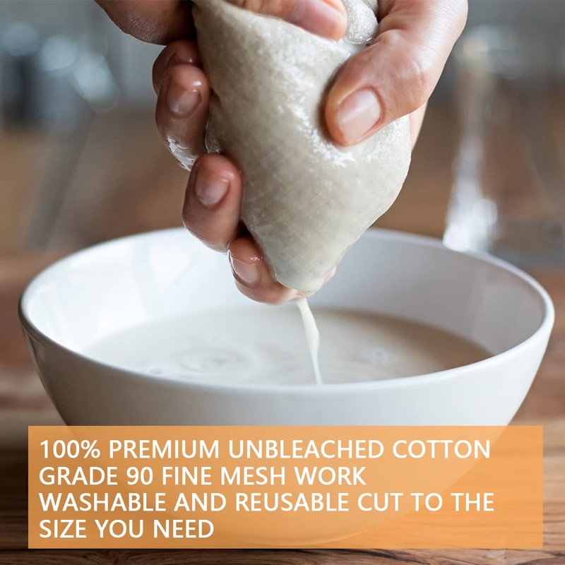 Cheese Cloths Muslin Cloths for Cooking 4PCS Reusable Cheese Cloth