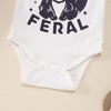 MODNTOGA Infant Girl Boy Bodysuit Cute But Feral Raccoon Graphic