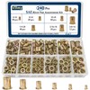 Vifmy SAE Rivet Nut Assortment Kit(240Pcs),#6-32#8-32#10-24 1/4"-20 5/16"-18 3/8"-16 UNC