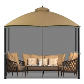 COWVIE Gazebo Replacement Netting Screen, 10' x 13' Universal Gazebo 4-Panel Mosquito Sidewalls with Double Zippers for Outdoor Patio (Only Netting)