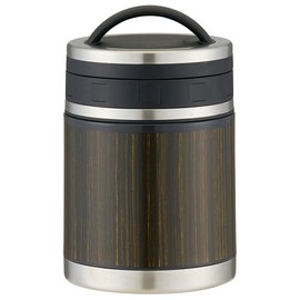 スケーター (skater) 保温 スープジャー 520ml 大容量 ダークウッド スープポット ランチジャー KLJFMC5