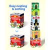 Coogam Toddler Sorting & Stacking Toys with Nesting Garages Cars,
