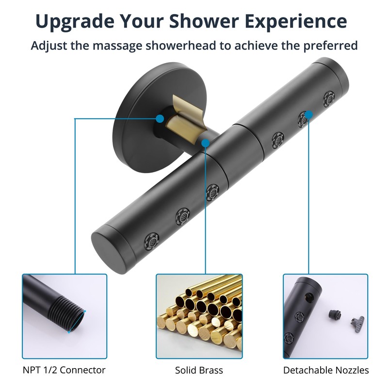 DOLGABA Shower Body Spray Jets Wall Mount Brass Shower Head