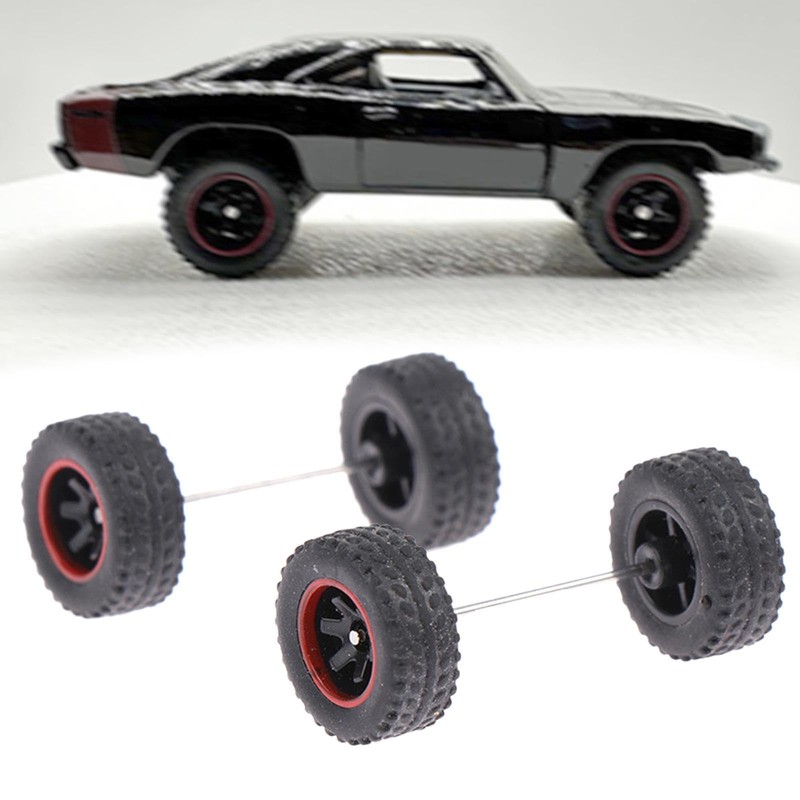 Pack of 4 1/64 Scale Remote Control Car Wheels with