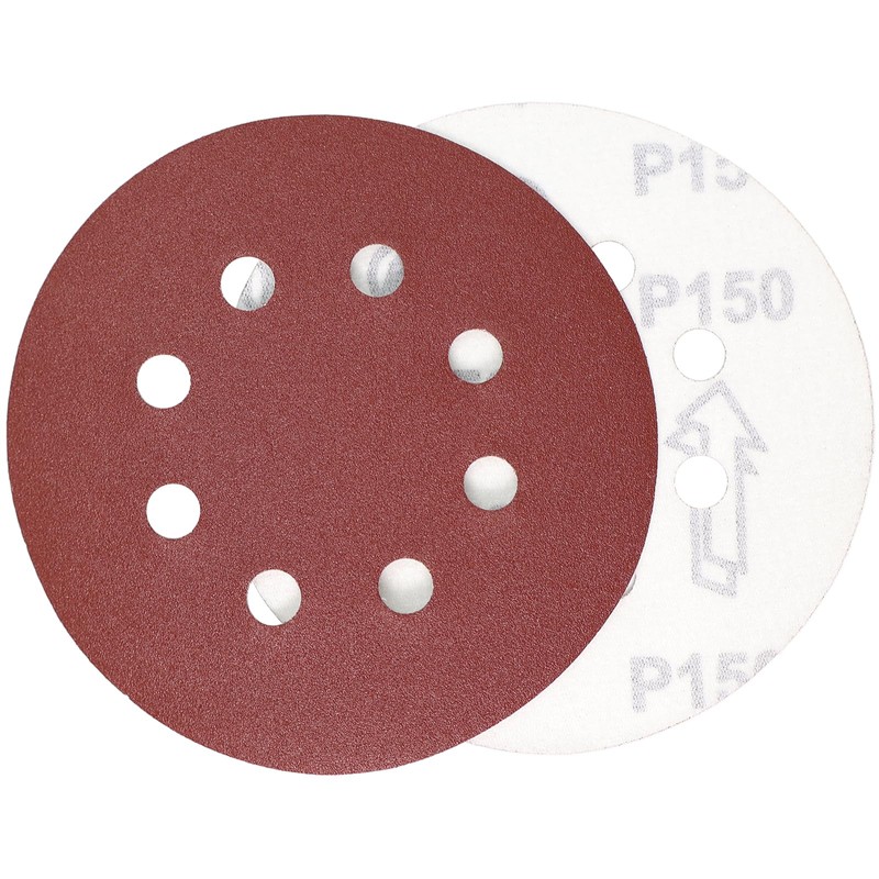 ZUYUEE 40PCS 125mm Sanding Discs 150 Grit,8-Hole Sand Paper,Sandpaper for