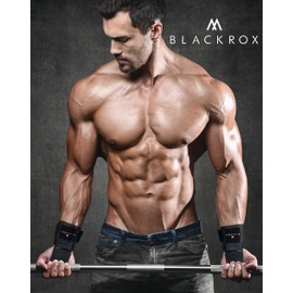 BLACKROX Pull Hook Strength Training Powerlifter V1 Comparison Winner Lifting Straps Fitness Bodybuilding Pack of 2 Gym Metal Hooks Weight Lifting Wrist Bandage Padded Strength Sports Heavy Weights