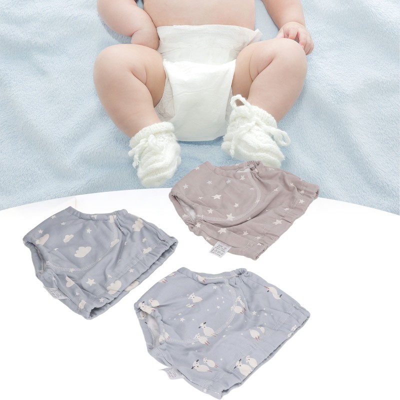 3pcs Baby Absorbent Training Pants Reusable Washable 6 Layers Gauze