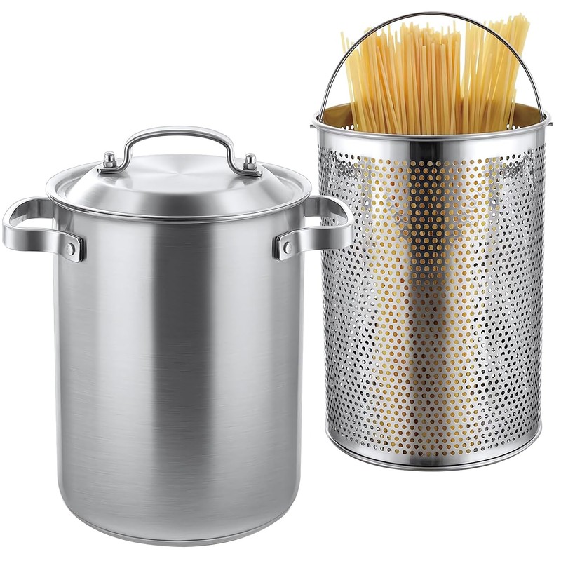 Asparagus Pot, Stainless Steel Asparagus Steamer Pot & Spaghetti Pasta