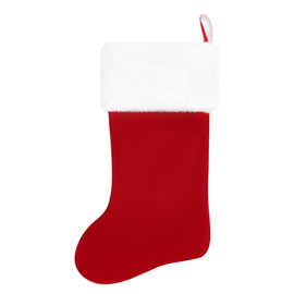 Dbfengbilian 20 Inches Christmas Stockings with Customizable Letters, Large Christmas Stockings with Super Soft Plush Cuff Embroidered Letter - Red A