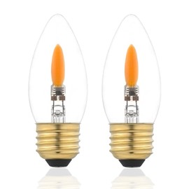 CHULEIBACUI B10/B11 LED Flame Effect Light Bulb E26 Type B Flickering Candle Light Bulbs for Holiday Gifts Home Hotel Bar Party Decoration Non-Dimmable 2pack