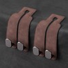 Car Headrest Hooks for Purses and Bags, Double Flexible Leather