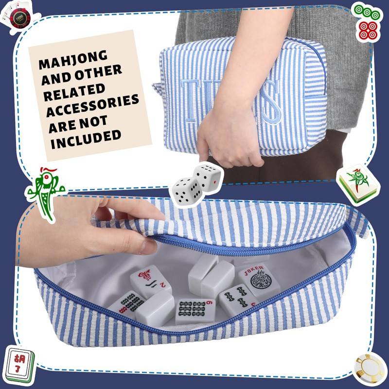 Sunnymove Empty Mahjong Bag Thickened American Mahjong Tiles Bag with