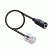 TECHZOCO 20cm Black RJ9 Male to 3.5mm Jack Socket Headphone