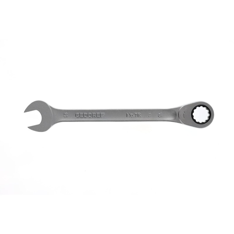 GEDORE Combination Spanner with Ring Ratchet, SW 18 mm, Flat,