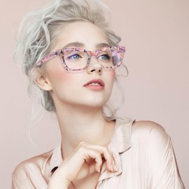 SIGVAN 6 Pack Oprah Style Reading Glasses Blue Light Blocking Square Computer Spring Hinge Readers for Women Men (6 Mix, 1.25, multiplier_x)