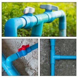 M METERXITY 2 Pack PVC Pipe Fittings - Water Pipe Increaser Reducer Connectors Adapters, Reducing Coupling Socket, Apply to Outdoor/Garden (50mm and 63mm ID)