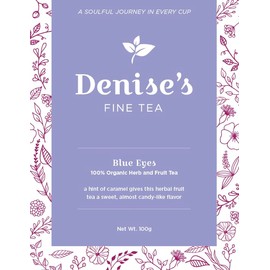Denise's Fine Tea, USDA Organic, Blue Eyes, Herb and Fruit Tea, Caffeine-Free, Loose Leaf (100g)
