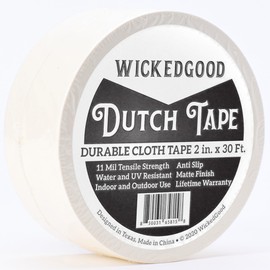 WickedGood White Gaffers Tape - Fabric Tape for Photography, Conceal Cords - Professional Grade Adhesive Cloth, Heavy Duty, No Residue, Non Reflective Matte for Outdoor, Indoor Use (2" x 30ft)