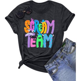 Scream Women's Funny Printed T-Shirt - Ghost Letter Tee - Grey