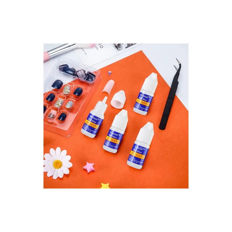 Pegamento Uñas Postizas Puntas Acrilicas Super Fuerte 5x3g