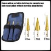 4 Pcs Step Drill Bit Sets,Cone Drill Bit Set,Hex Shank