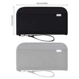 Greyoe Passport Holder, Passport Case, Passport Organiser, Passport Wallet - Large Capacity Passport Holder for Passports, Credit Cards, ID Cards and Boarding Passes, Portable and with RFID