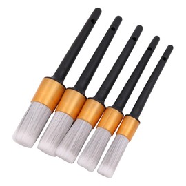 WANGCL 5 Pcs different sizes plastic handle car Detailing Brush Set for Cleaning Interior Exterior Wheels Rims and Leather