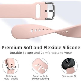 Xininyia GloryFit Smart Watch Bands, 22mm Watchbands for GloryFit T80 T70 T60 T50 P99 P98 Smartwatch, Soft Silicone Adjustable Straps Replacement (5-PACK)