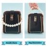 PH PandaHall 6pcs Pearl Chain Bag Handle Pearl Strap Short