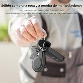 para Soporte de AirTag, Estuche de Airtag con Cable de Alambre, IPX8 Impermeable, para Equipaje, Etiqueta de Llavero Cadena de Llaves Etiqueta de Equi