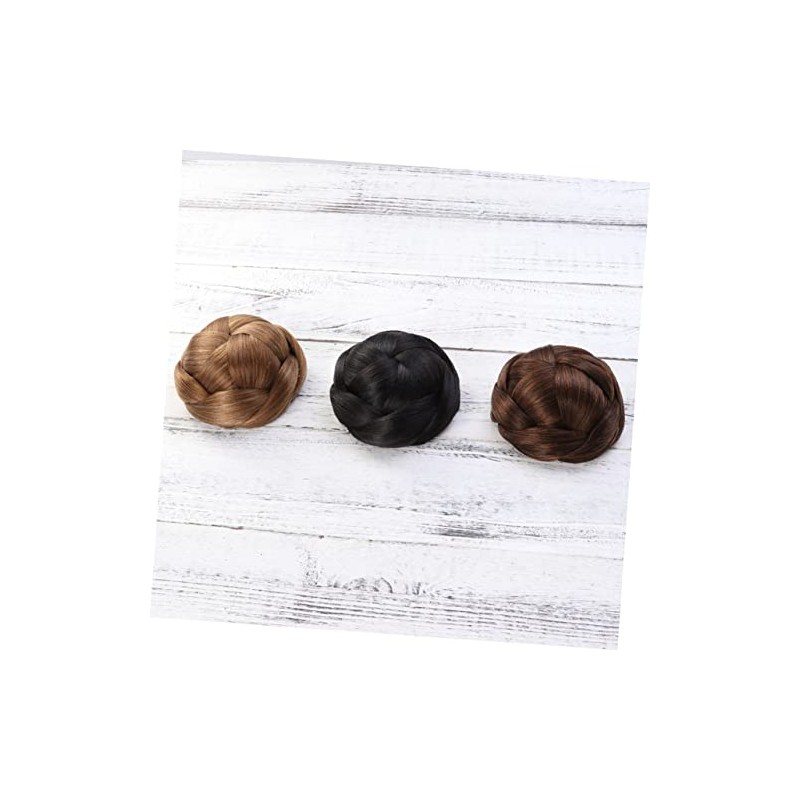 Beavorty Moño De Cabello Trenzado Artificial Con Clip Para Mujeres