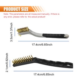 Tuxihapp Car Wire Brushes Cleaning Set, Brass/Nylon/Stainless Steel Bristles Auto Detailing Kit with Handle Grip, Auto Interior Exterior Deep Wash Supplies for Removing Dust, Welding Slag (Style1)