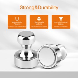 AiQInu Pack of 34 Magnets Strong Small Neodymium Magnet Extra Strong Magnets for Magnetic Board Magnet Fridge Cone Magnets Strong