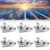 Pack of 6 Earth Clamp Aluminium, FUKPO Solar Panel Bracket