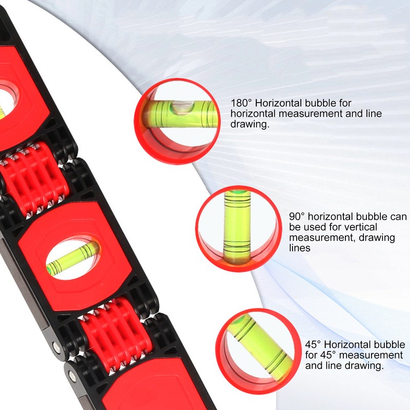 Foldable Level 72cm Multi Angle Precise Measurement 6 Sections Magnetic