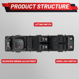 15883318 Upgraded Master Power Window Switch Compatible with Chevy Silverado 1500 2500 3500 for GMC Sierra 1500 2500 3500 Replace 920-023 DWS-226