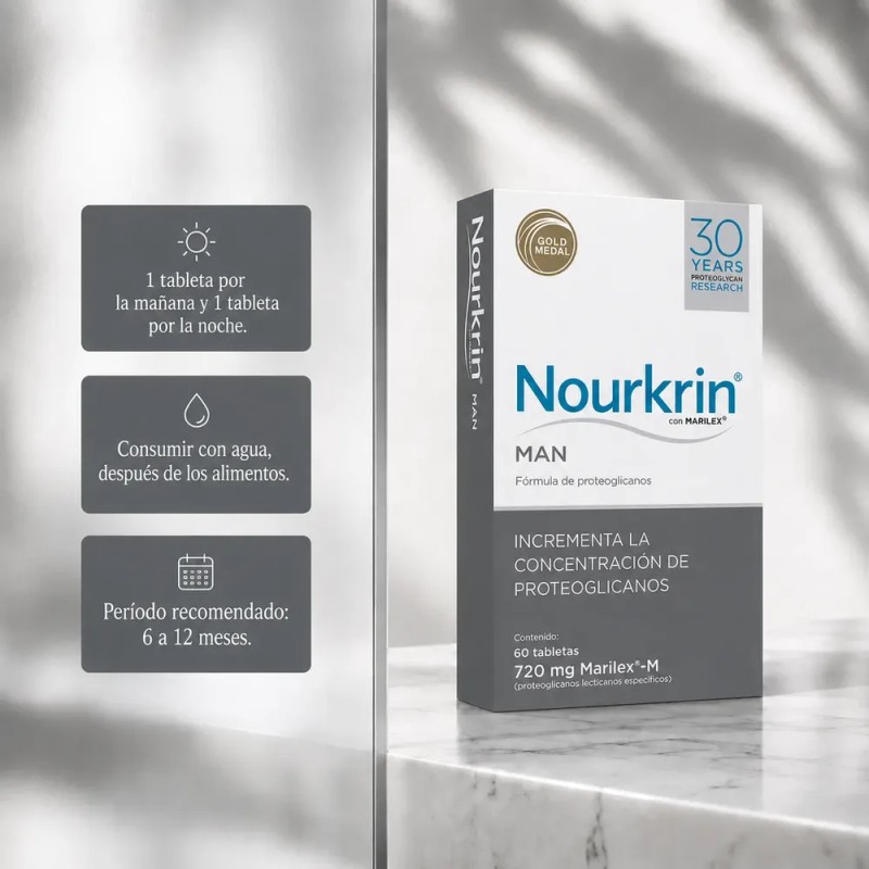 Nourkrin Man 60 Tabletas Anticaida Cara El Cabello