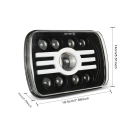 CHUSYYRAY Pair for 82-93 Chevy S10 Blazer GMC S15 7X6" Projector LED Headlights Hi&Lo Beam