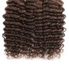 #4 Bundle Brown Deep Wave Human Hair Bundles Dark Brown