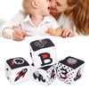4pcs Baby Cloth Blocks Toy Letters Animals Learning Black White