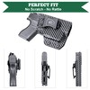 Glock 43 w/TLR-6 Holster, IWB Carbon Fiber Kydex Holster Fit: