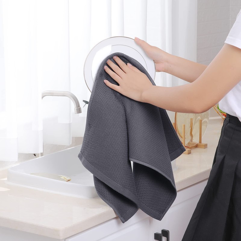 Moosfor 100% Cotton Kitchen Cleaning Cloths, Highly Absorbent Soft Dish