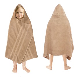ORIGINAL KIDS Hooded Bath Towel Wrap - 100% Cotton Popcorn Large Oversized Hooded Kids Towel - Toddler Shower Pool Beach Towel -600 GSM- Soft Absorbent Quick Dry Easy Care Gift - 30x52 inches - Linen