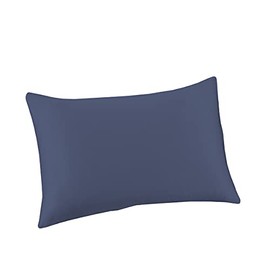 Brit Cotton TC 400 Thread Count Pillowcase with Envelope Closure, Breathable Plain Soft 100% Egyptian Cotton Pillow Covers, 2 Pack (50cmX75cm, Blue Indgo)