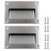 Gasea 2 Packs Flush Recessed Pulls Handles, 5" x 3-1/4"
