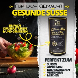 BEEBEAR BeeBear BIO Manuka Honig PULVER MGO 550 | Superfood Pulver Bio Nahrungsergänzungsmittel für gesundes Frühstück - Porridge Topping & Müsli Topping | Immunsystem stärken & Energie Booster