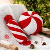 Yuntau 5 Pcs Christmas Candy Cane Throw Pillows Red and